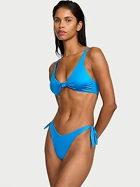 Knotted Side-Tie Brazilian Bikini Bottom