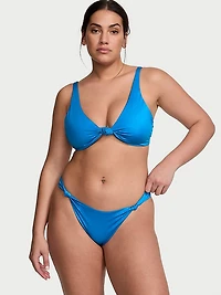 Knotted High-Leg Bikini Bottom