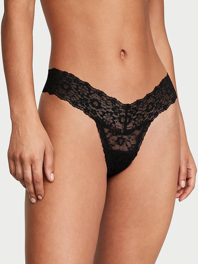 Lace Lace-Up Thong Panty