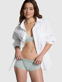 Cotton Poplin Oversized Button-Down Sleepshirt