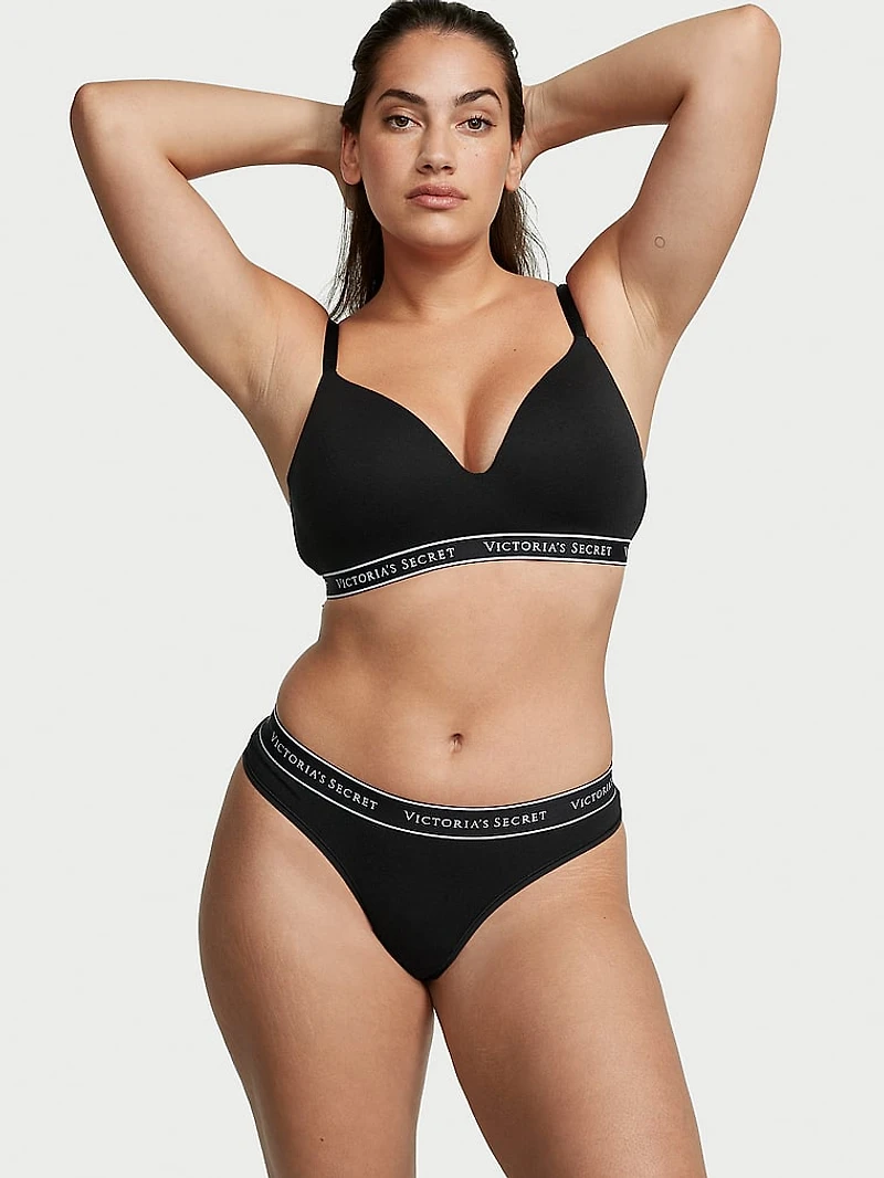 Ultra-Fine Modal Logo Thong Panty