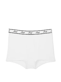 Logo Cotton High-Waist Boyshort Panty