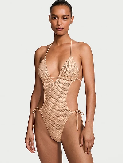 Crochet Monokini One-Piece Swimsuit