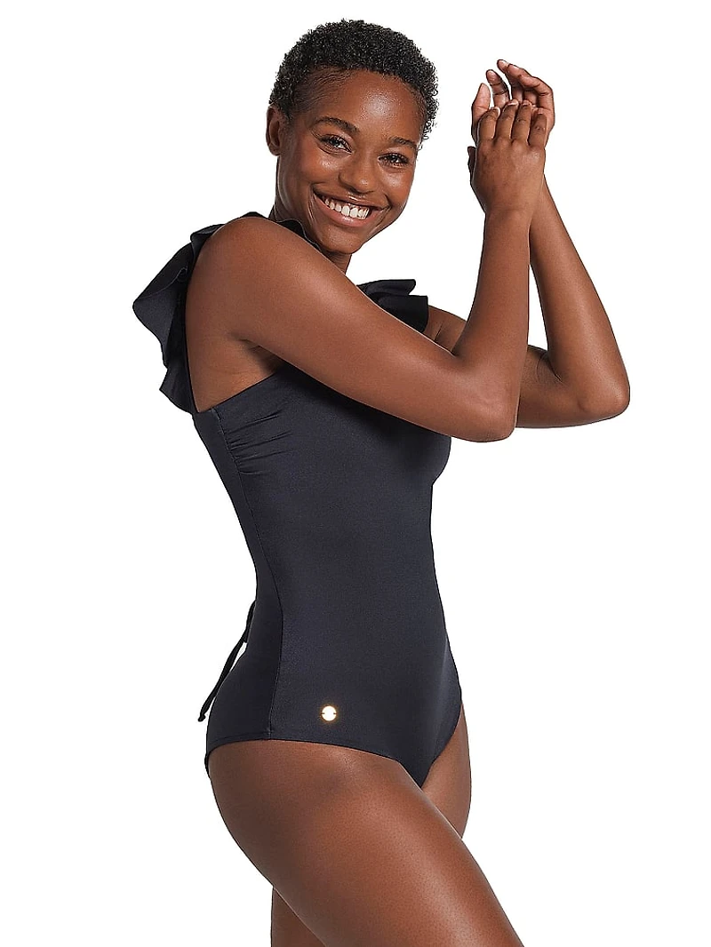 Ruffle Corset Shaping One-Piece Swimsuit
