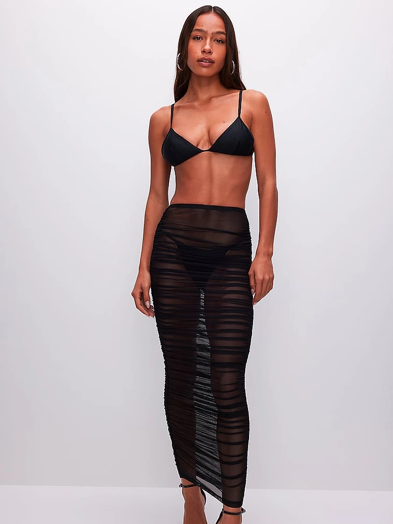Mesh Ruched Skirt