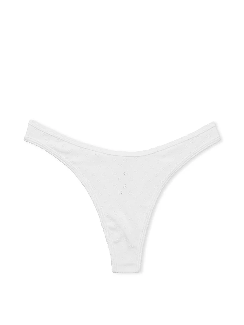 Cotton High-Leg Thong Panty