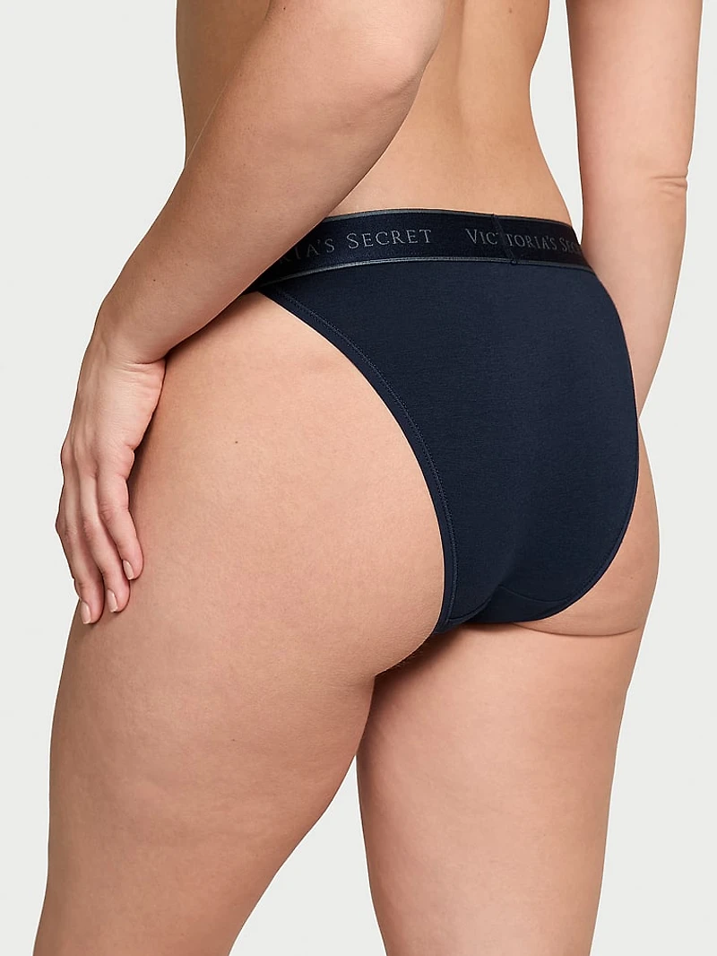Logo Cotton Tanga Panty