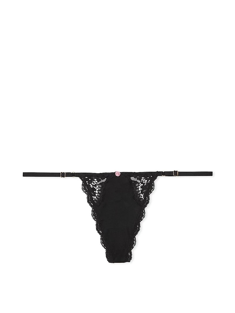Vintage Blossom Embroidery V-String Panty