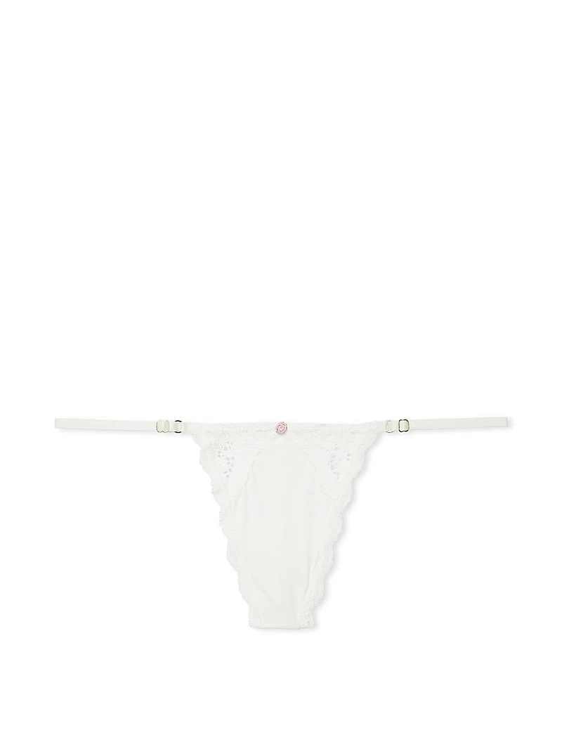 Satin Pom V-String Panty