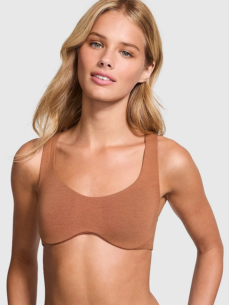 Base Cotton Unlined Scoop Bra