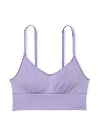 Seamless Longline Satin Sports Bra
