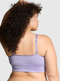 Seamless Longline Satin Sports Bra