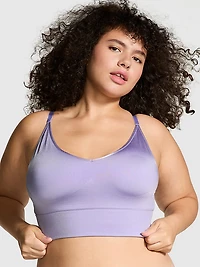 Seamless Longline Satin Sports Bra