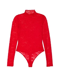 Wink Lace Long-Sleeve Bodysuit