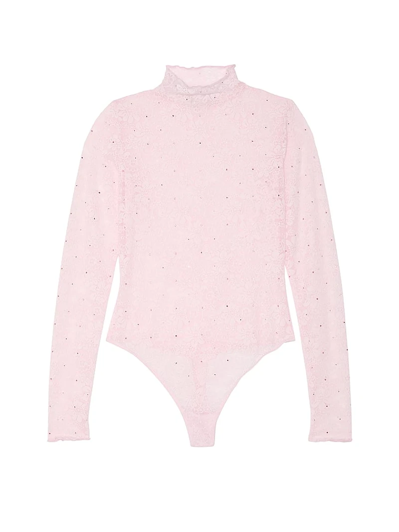 Wink Bling Lace Long-Sleeve Bodysuit