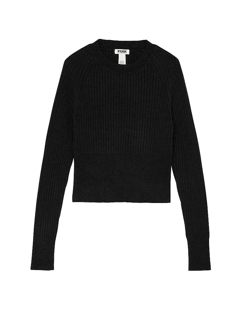 Ribbed Knit Long-Sleeve Top