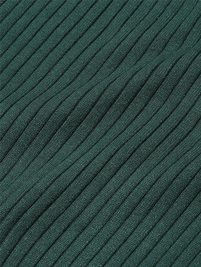 Ribbed Knit Long-Sleeve Top