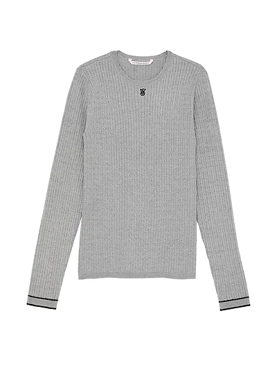 Luxe Cable-Knit Crewneck