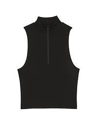 Winter Seamless Half-Zip Tank Top