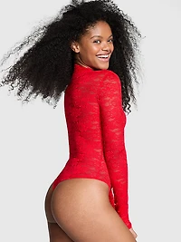 Wink Lace Long-Sleeve Bodysuit