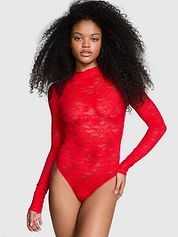 Wink Lace Long-Sleeve Bodysuit