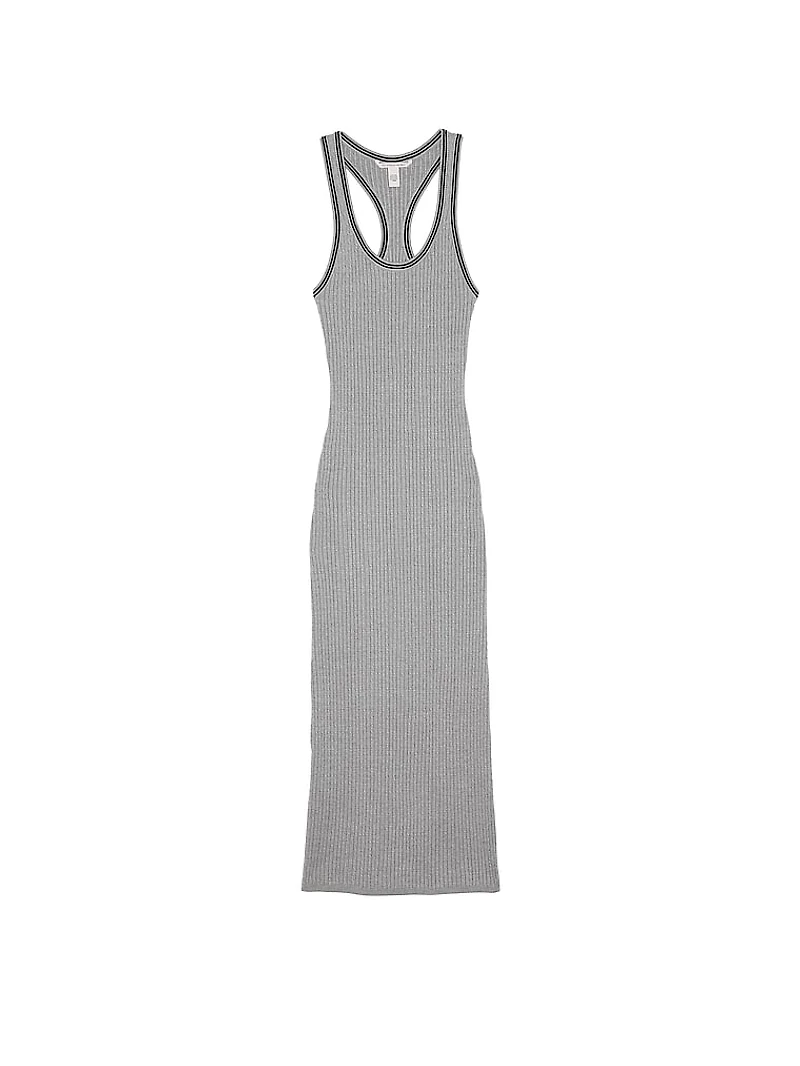 Luxe Cable-Knit Long Slip Dress