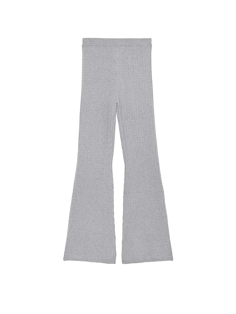 Luxe Cable-Knit Flare Lounge Pants
