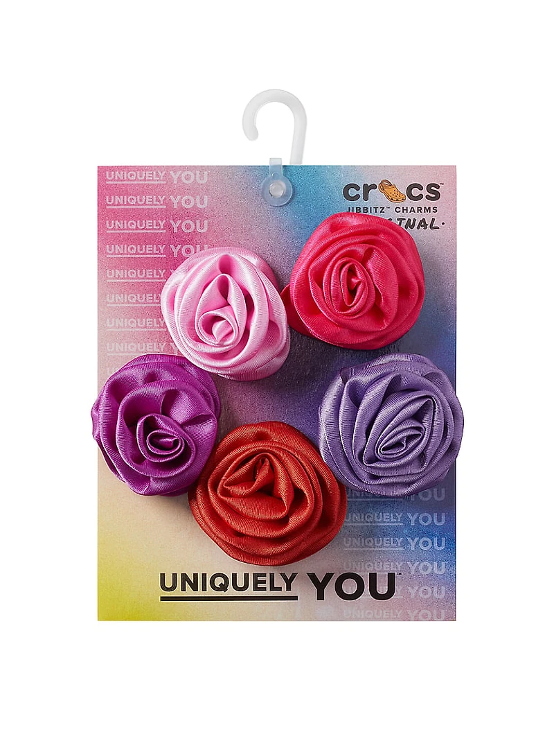 Jibbitz 5-Pack Dark Rosette Charms