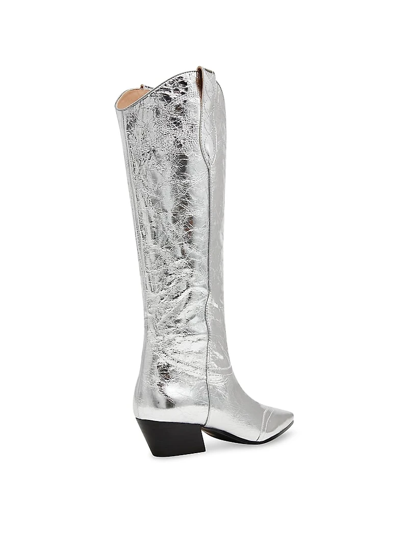 Dollie Silver Leather Boots
