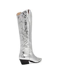 Dollie Silver Leather Boots
