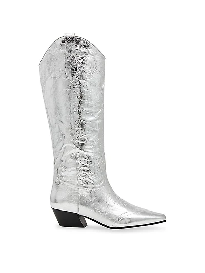 Dollie Silver Leather Boots