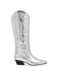 Dollie Silver Leather Boots