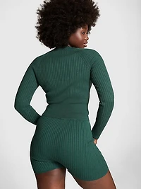 Ribbed Knit Long-Sleeve Top