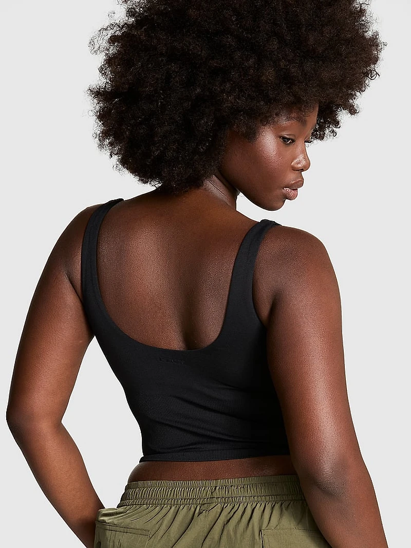 Soft Seamless Notched Tank Top