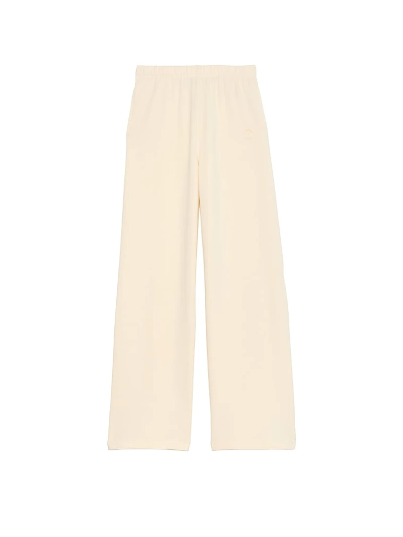 Brushed Modal Fleece Wide-Leg Lounge Pants