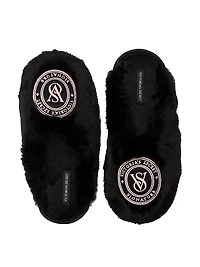 Closed-Toe Faux Fur Slippers