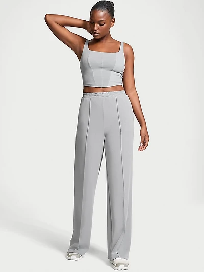 Featherweight Knit Wide-Leg Pant