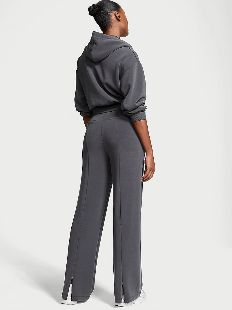 Featherweight Knit Tailored Wide-Leg Pant