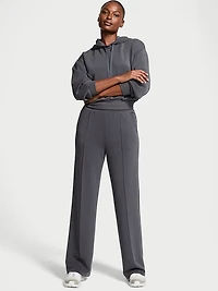 Featherweight Knit Tailored Wide-Leg Pant