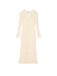 Luxe Crème Knit Cardigan Dress