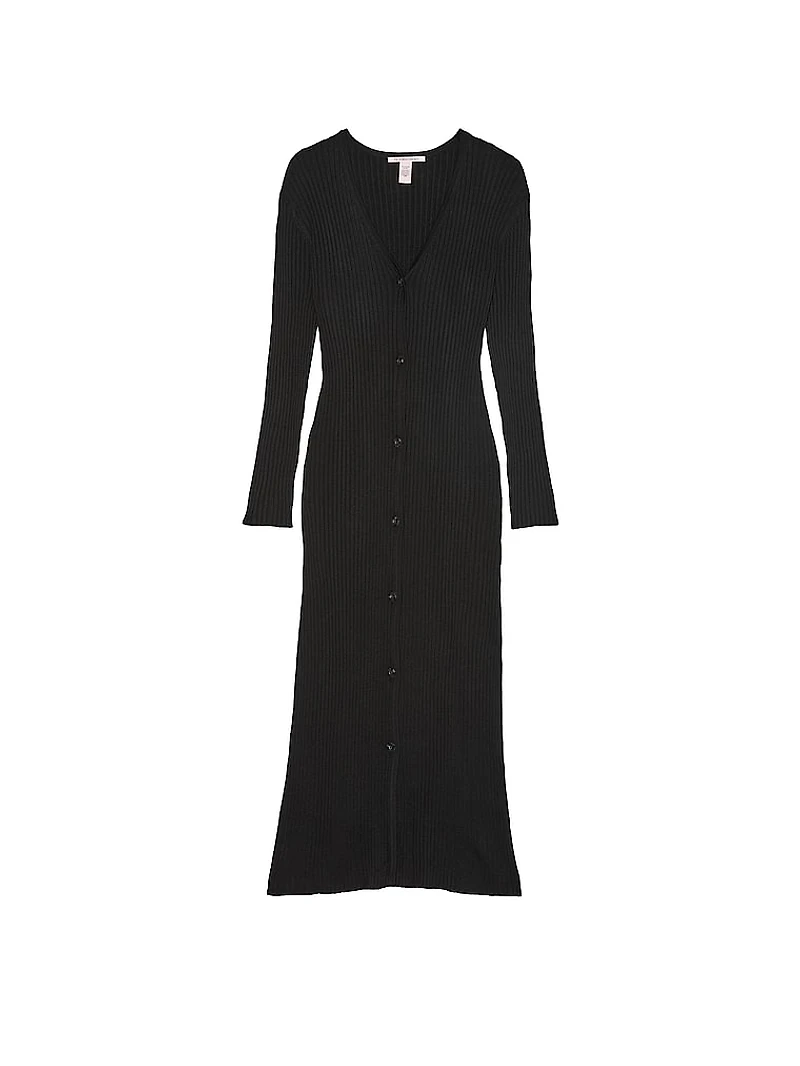 Luxe Crème Knit Cardigan Dress