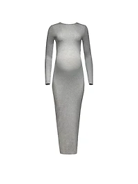 Soft Rib Maxi Long Sleeve Dress