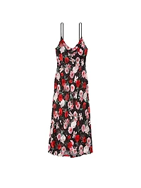 Atelier Victoria's Secret Noir Burnout Satin Plunge Gown