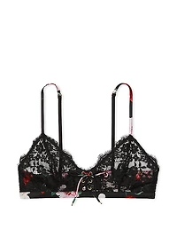 ATELIER Victoria's Secret Satin Lace Trim Lightly Lined  Triangle Bra
