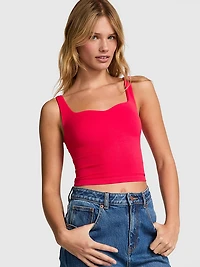 Soft Seamless Notched Tank Top
