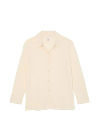 Luxe Crème Knit Button-Up Shirt