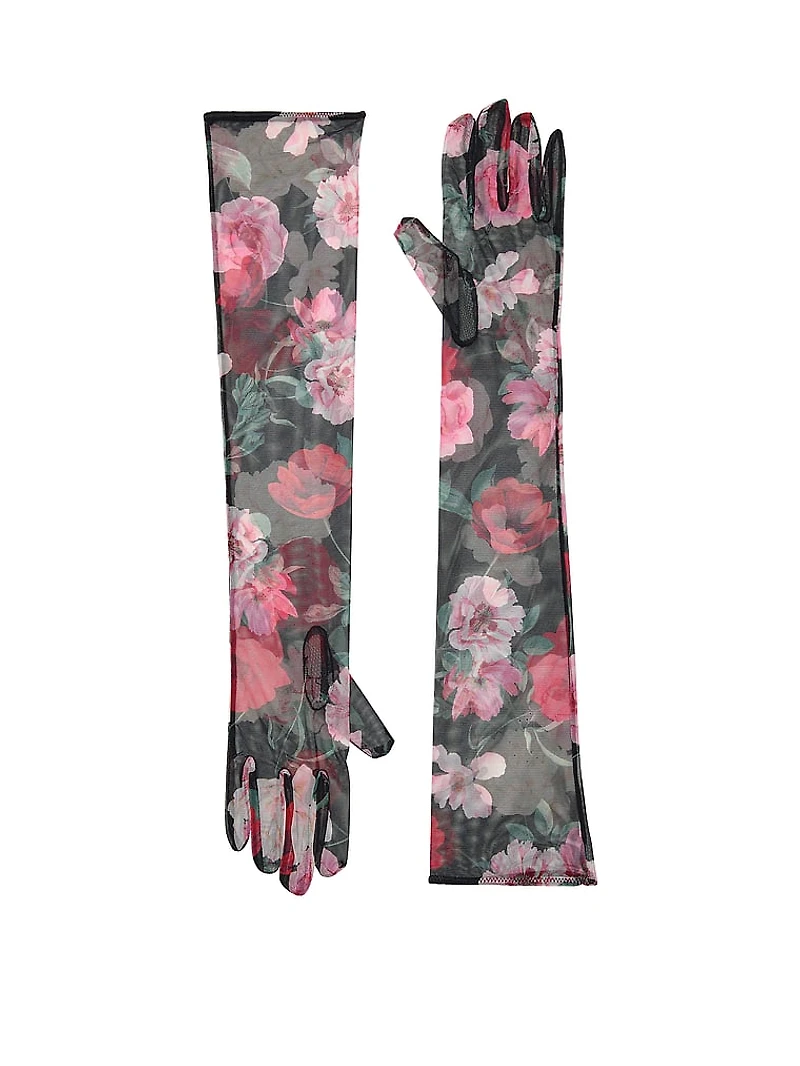 Atelier Victoria's Secret Sheer Floral Long Gloves