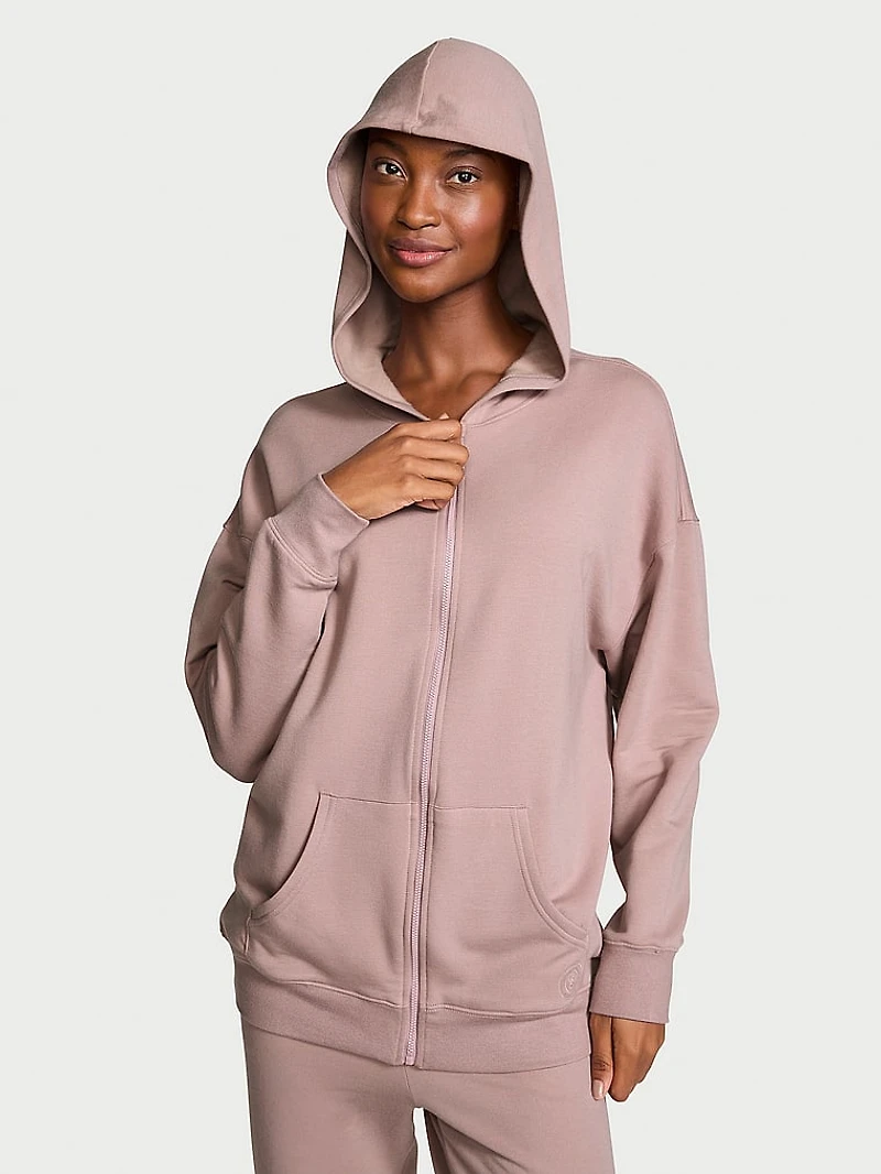 Brushed Modal Fleece Full-Zip Hoodie