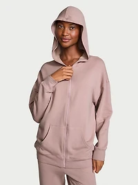 Brushed Modal Fleece Full-Zip Hoodie