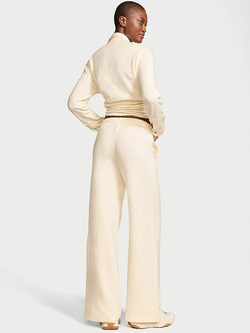 Brushed Modal Fleece Wide-Leg Lounge Pants